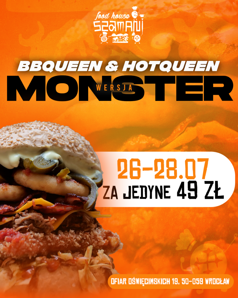 MONSTER Burger Weekend w SZAMAni: Nie Przegap Tej Uczty!